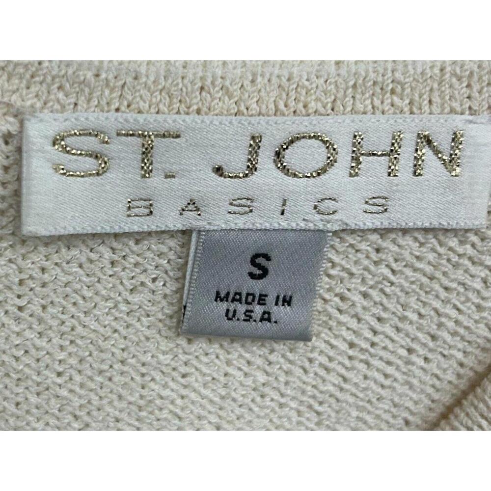 Vintage St. John Basics Ivory Knitted Tank Top (S) - Picture 4 of 4